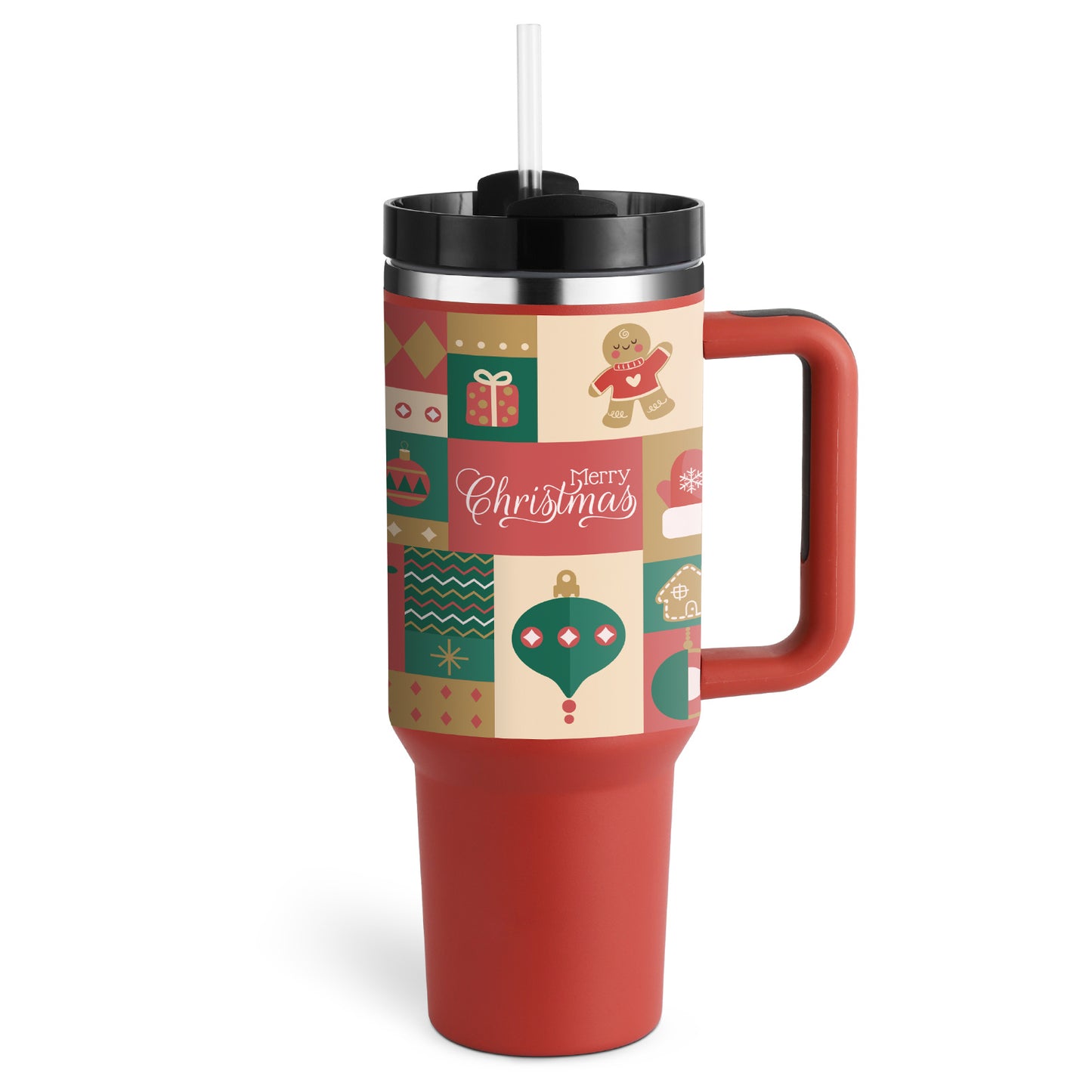 Stainless Steel Tumbler With Handle Straw Insulated
