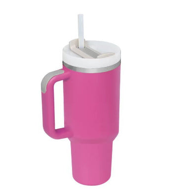 Stainless Steel Tumbler With Handle Straw Insulated